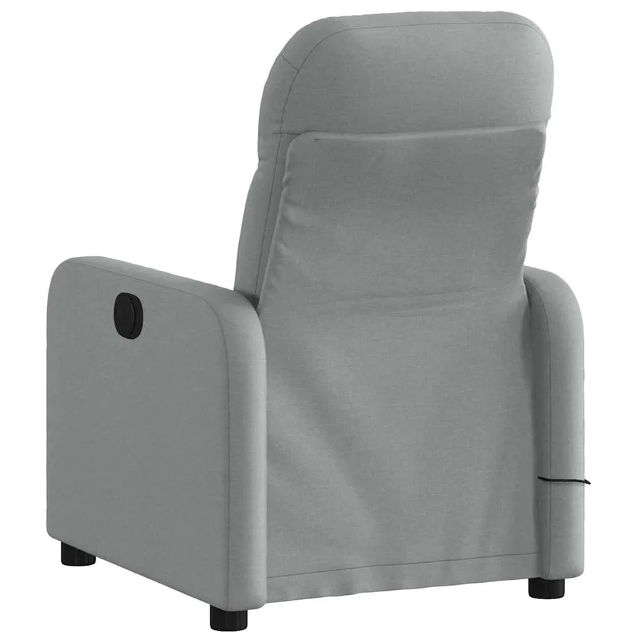 Fauteuil de massage inclinable électrique gris clair tissu - 5