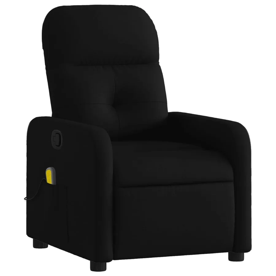 Fauteuil de massage inclinable Noir Tissu - 3