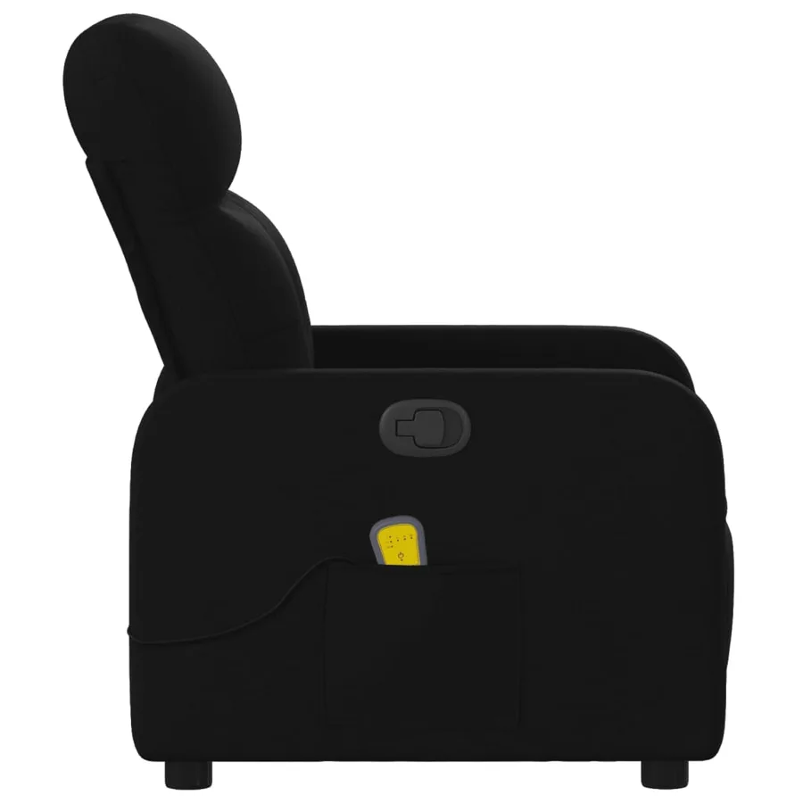 Fauteuil de massage inclinable Noir Tissu - 8