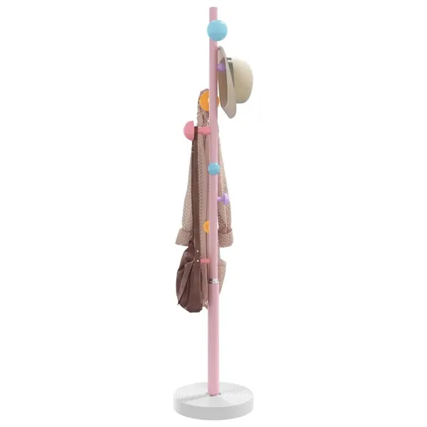 Porte-manteau rose 172 cm fer enduit de poudre