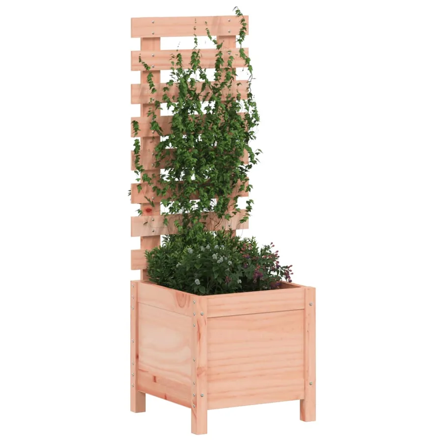Jardinière avec support 39x39,5x114 cm bois massif douglas - 3
