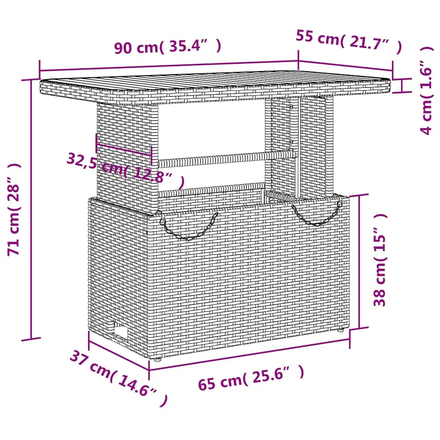 Ensemble à manger de jardin coussins 2pcs noir résine tressée - 10