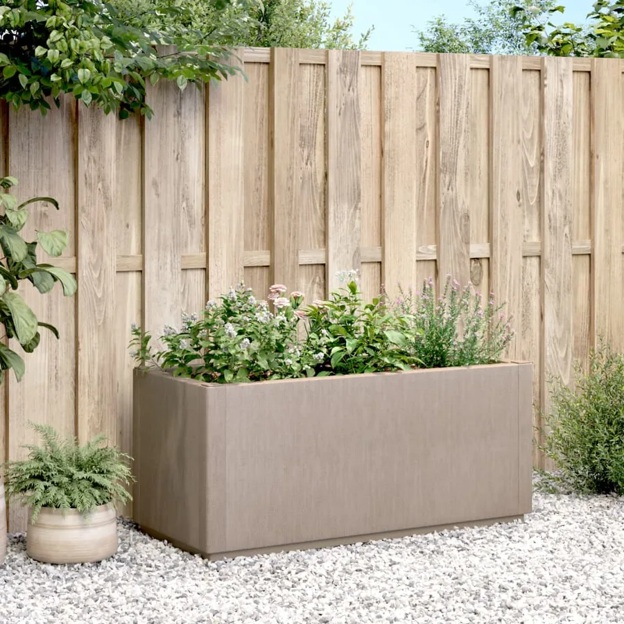 Jardinière marron clair 80x36x35 cm PP - 3