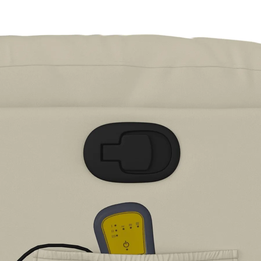Fauteuil inclinable de massage Crème Similicuir - 10