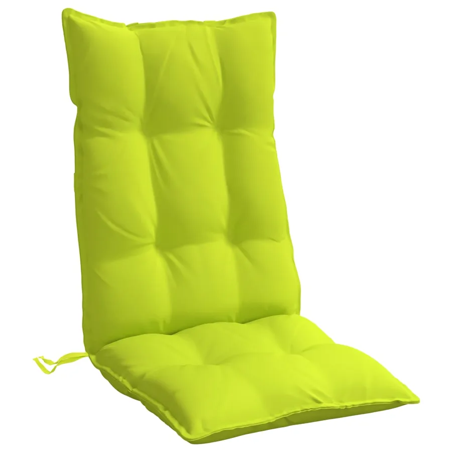 Coussins de chaise à dossier haut lot de 6 vert vif - 5