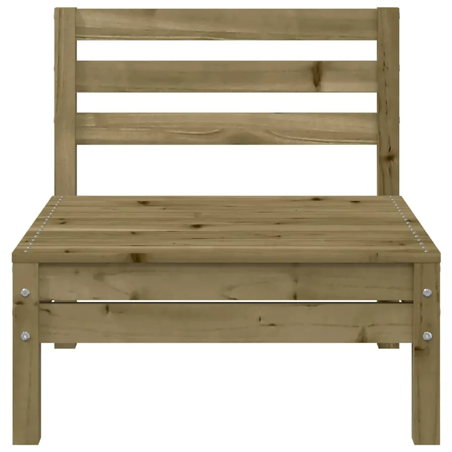 Canapé de jardin sans accoudoirs bois pin imprégné - 4