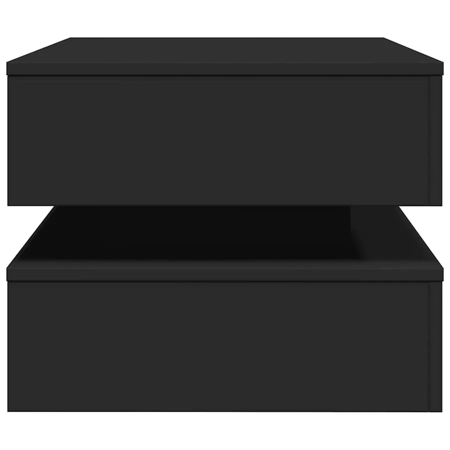 Table basse avec lumières LED noir 90x50x40 cm - 8