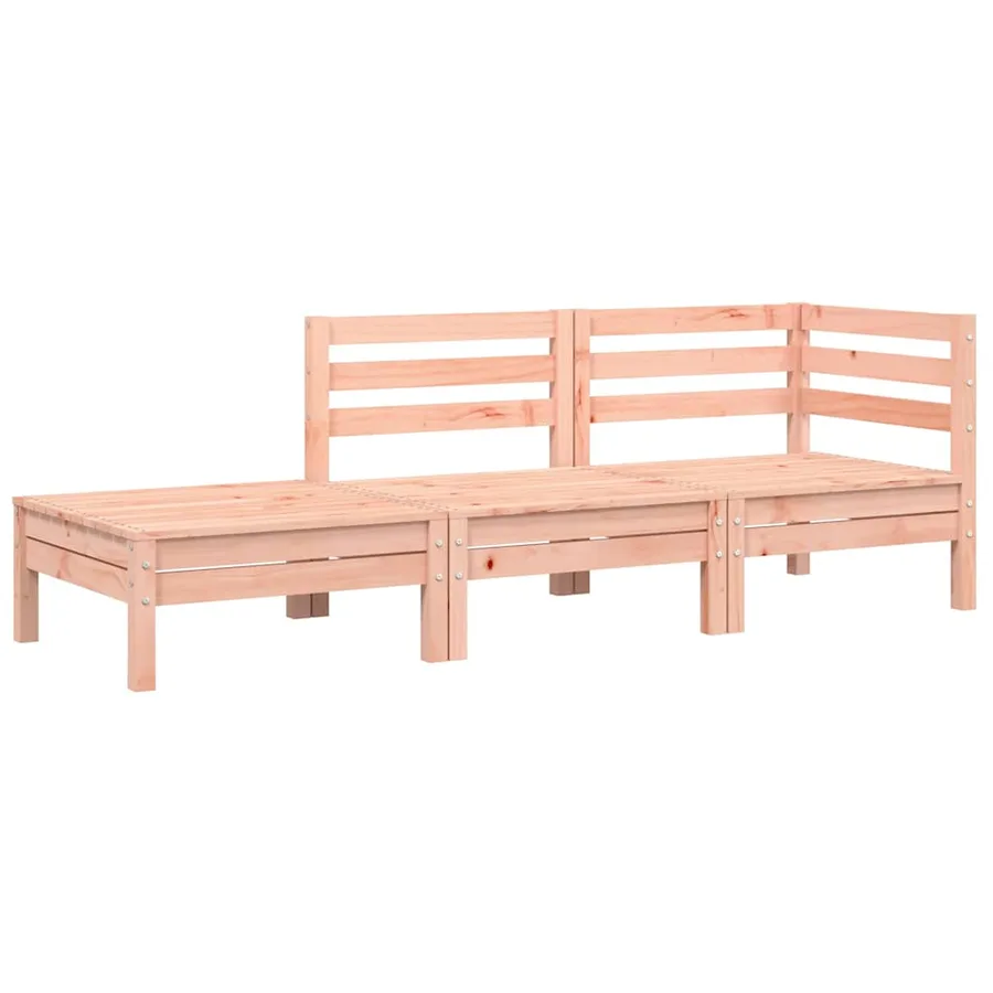 Canapé de jardin avec coussins et repose-pied 3 places - 4