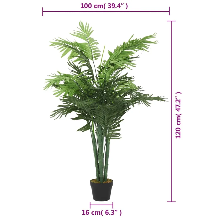 Palmier artificiel 28 feuilles 120 cm vert - 5