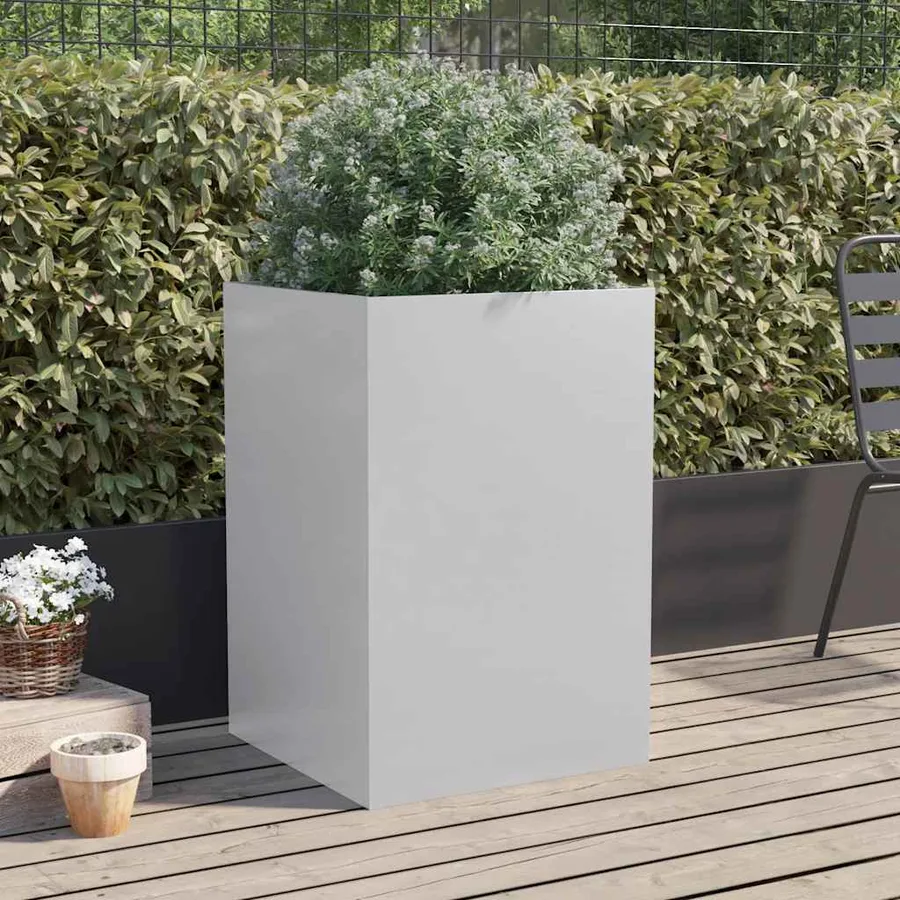 Jardinière argenté 52x48x75 cm acier galvanisé - 3