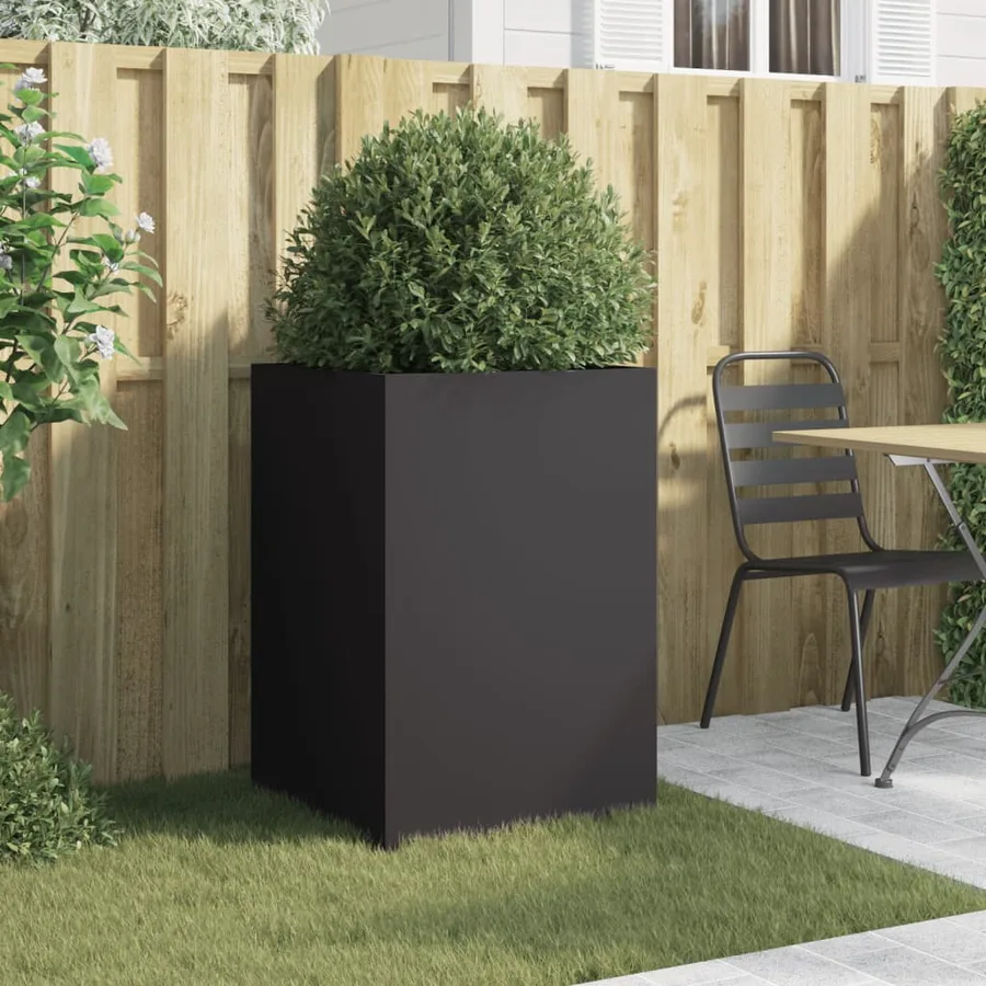 Jardinière noir 52x48x75 cm acier - 3
