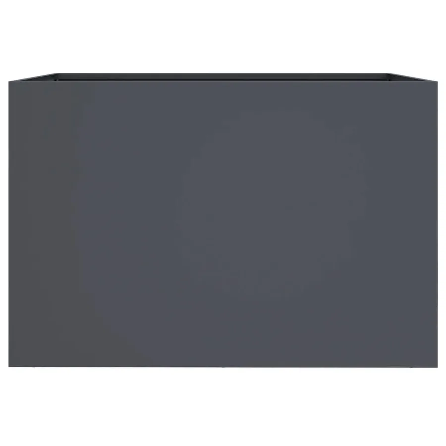 Jardinière anthracite 62x40x39 cm acier - 5
