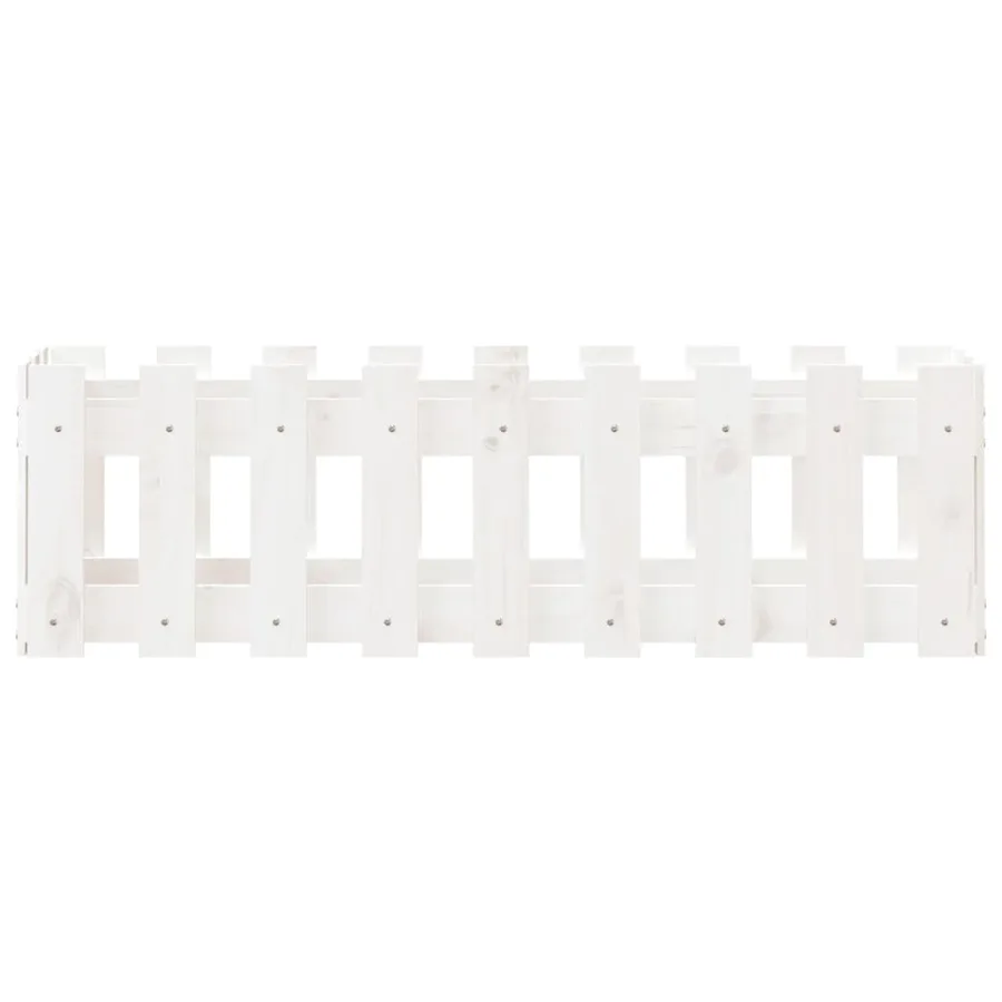 Lit surélevé de jardin design de clôture 100x30x30cm pin massif - 5
