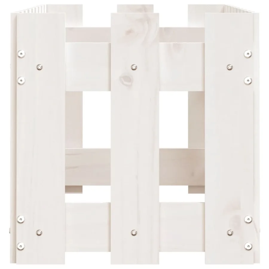 Lit surélevé de jardin design de clôture 100x30x30cm pin massif - 6