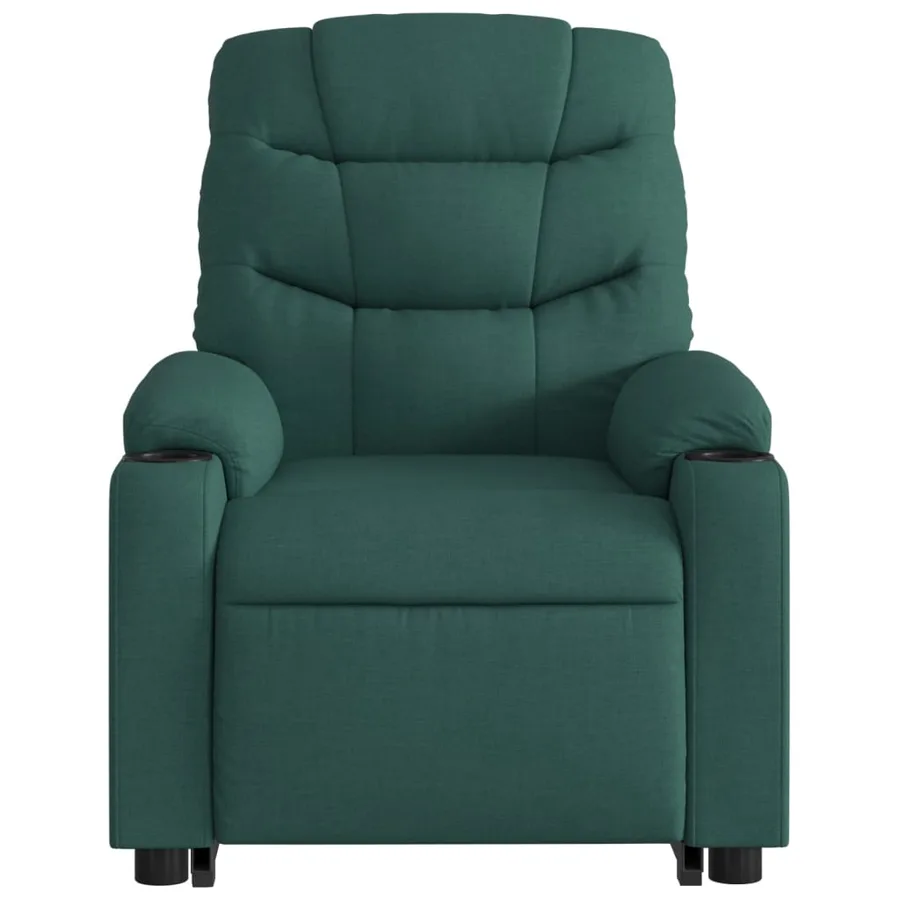 Fauteuil inclinable électrique vert foncé tissu - 9