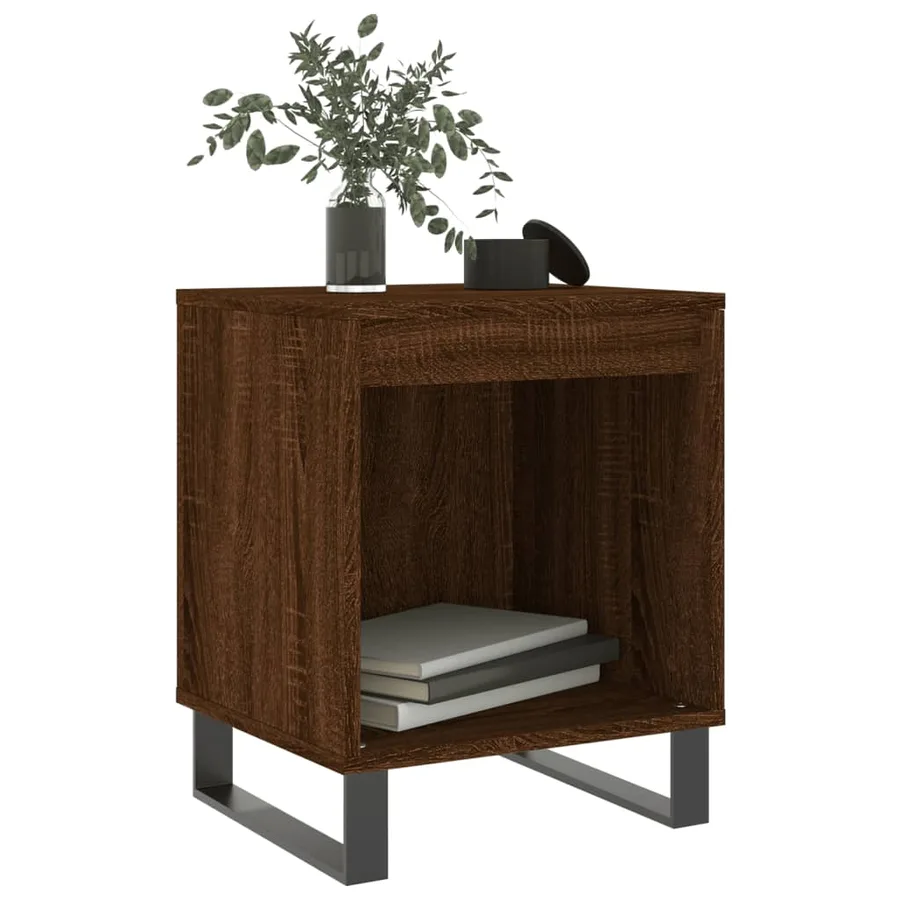 Tables de chevet 2 pcs chêne marron 40x35x50 cm bois ingénierie - 3