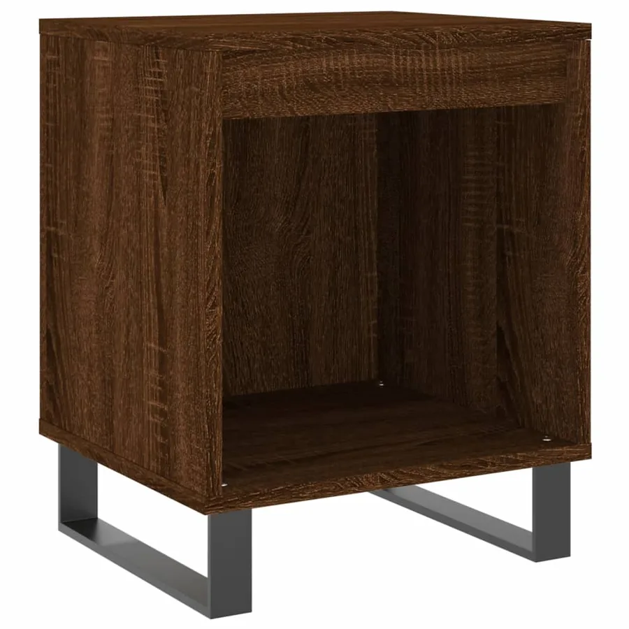 Tables de chevet 2 pcs chêne marron 40x35x50 cm bois ingénierie - 4