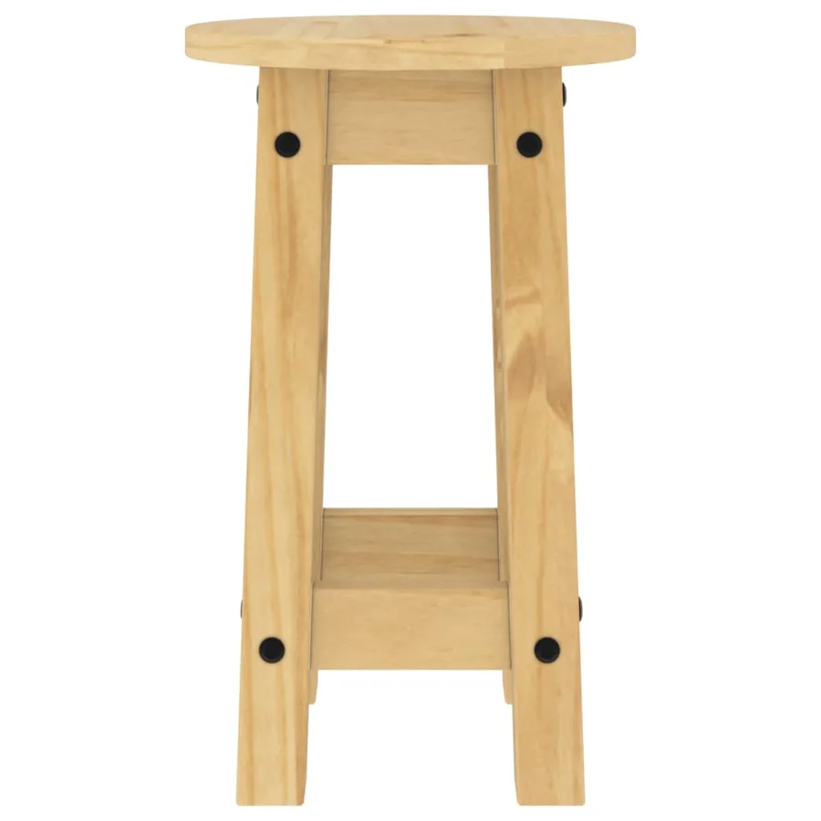 Tabourets de bar lot de 2 bois massif de pin - 5