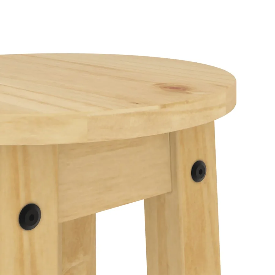 Tabourets de bar lot de 2 bois massif de pin - 8