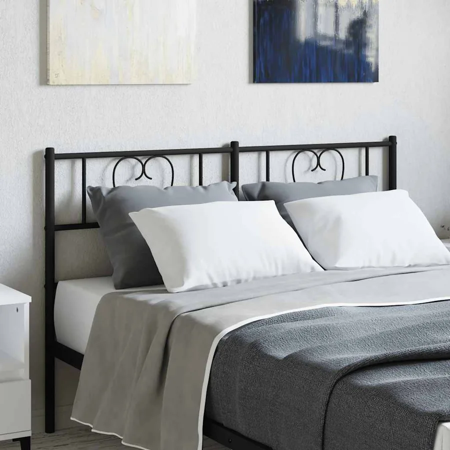 Tête de lit de remplacement métal noir 160 cm