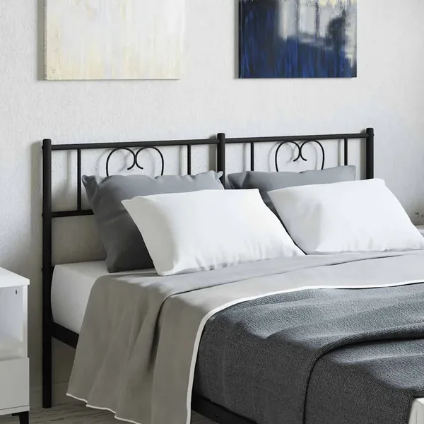Tête de lit de remplacement métal noir 160 cm