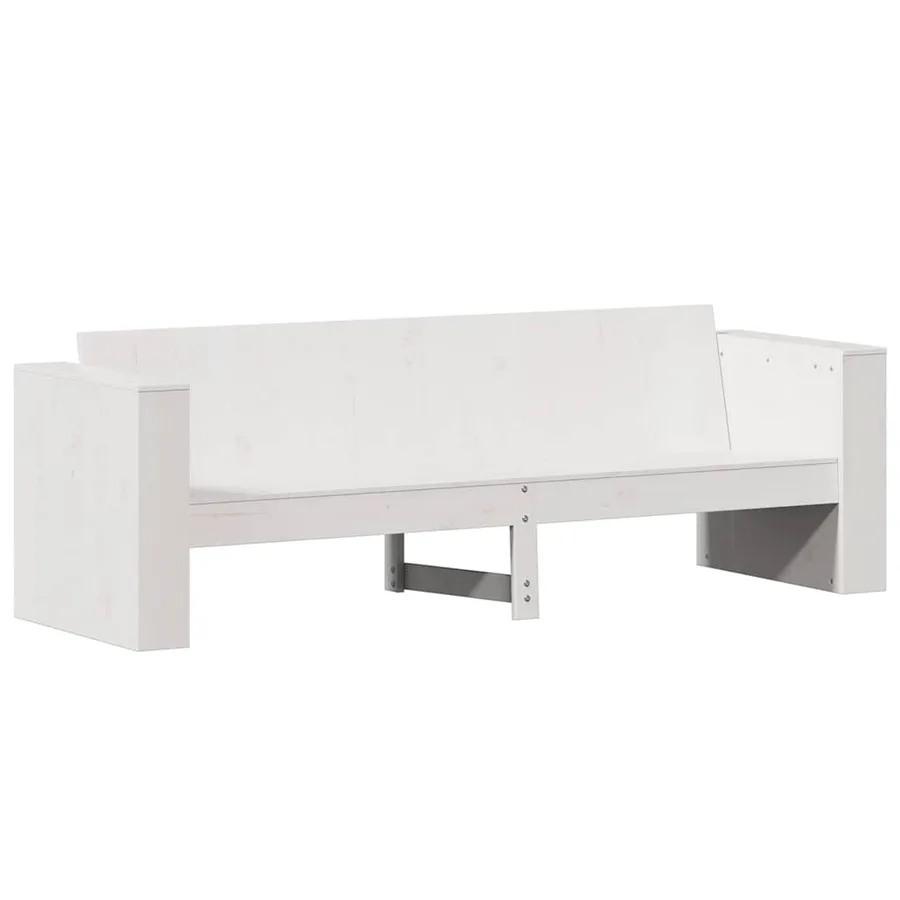 Canapé de jardin 3 places blanc 189x60x62 cm bois de pin massif - 2