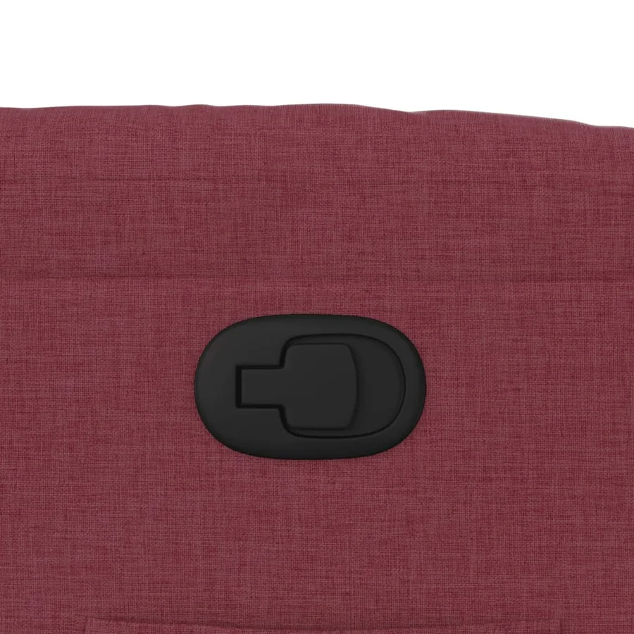 Fauteuil inclinable rouge bordeaux tissu - 12