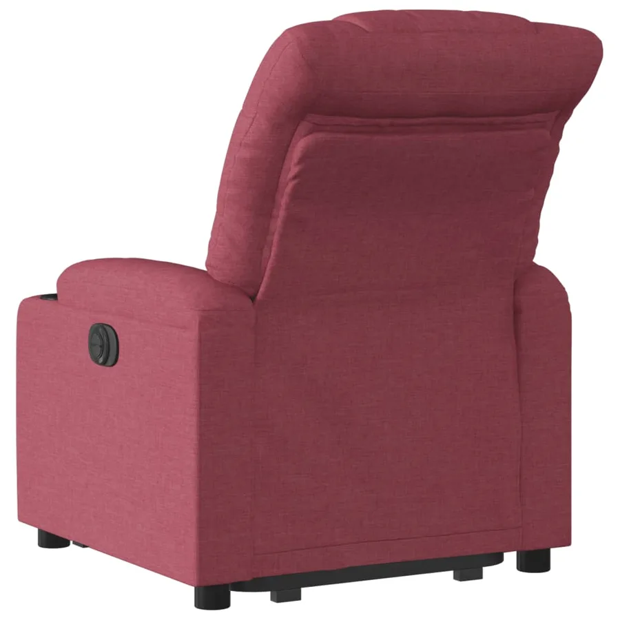 Fauteuil inclinable rouge bordeaux tissu - 5