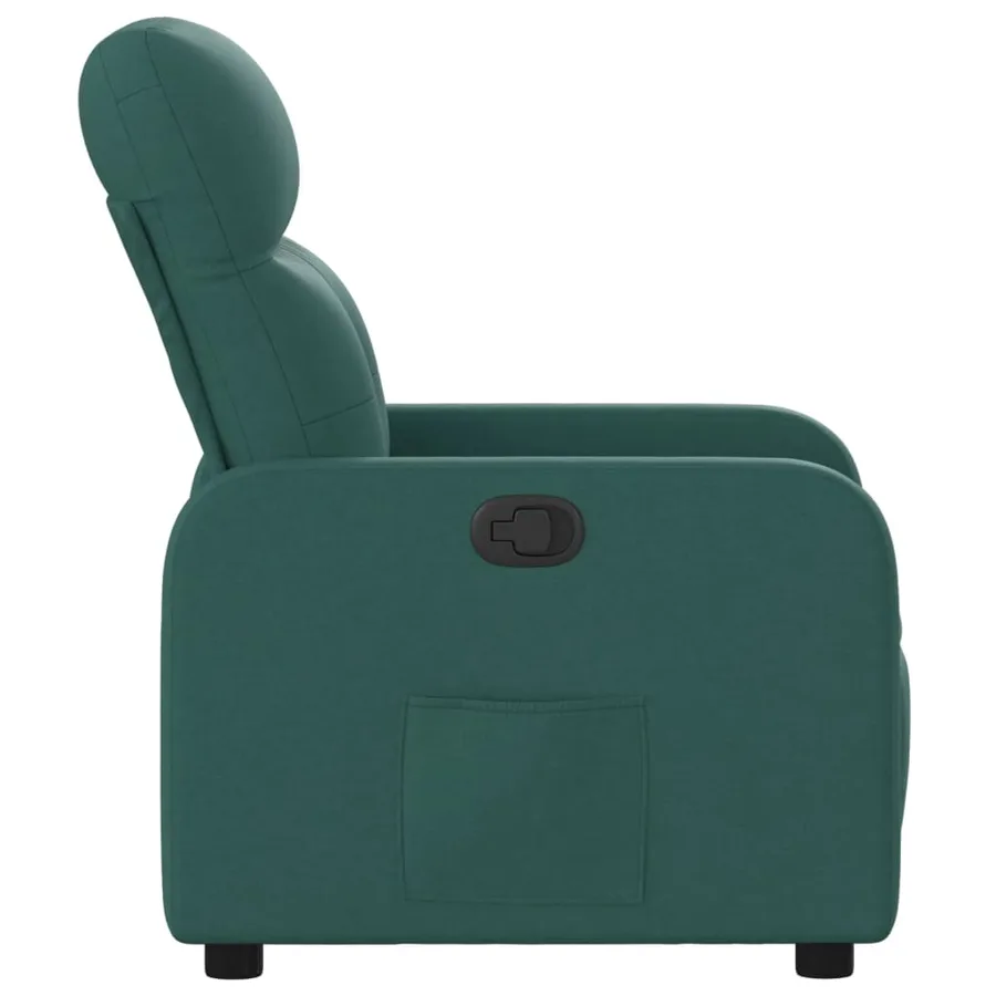 Fauteuil inclinable Vert foncé Tissu - 7