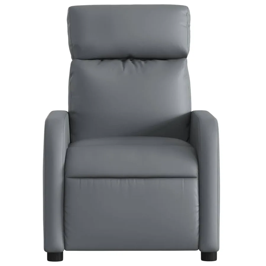 Fauteuil de massage inclinable Gris Similicuir - 7