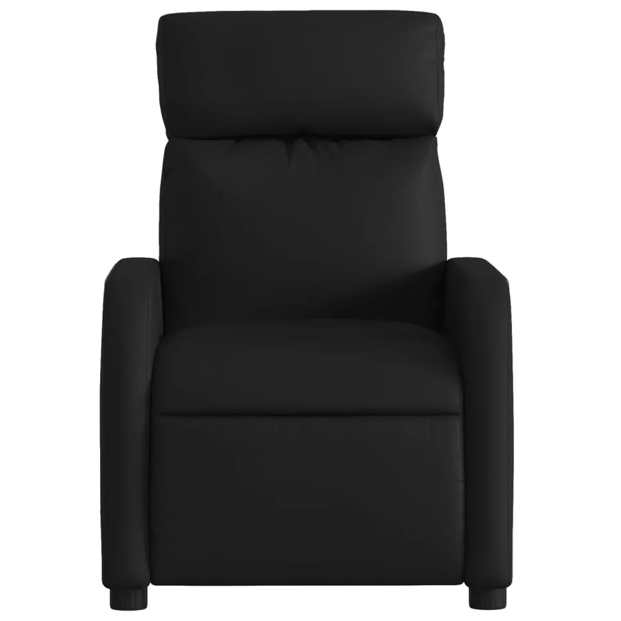 Fauteuil inclinable massant en similicuir noir - 7