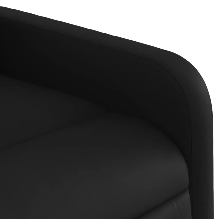 Fauteuil inclinable massant en similicuir noir - 9