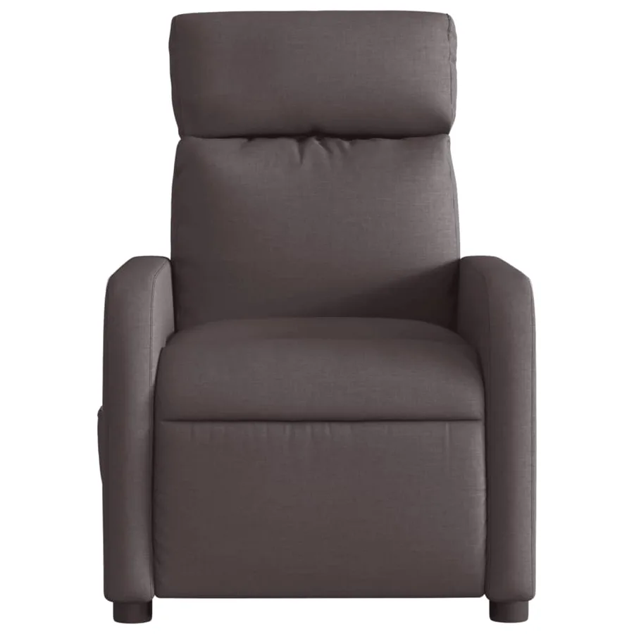 Fauteuil de massage inclinable électrique Marron foncé Tissu - 9