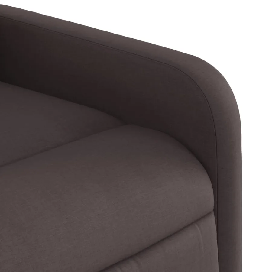 Fauteuil inclinable de massage électrique Marron foncé Tissu - 12