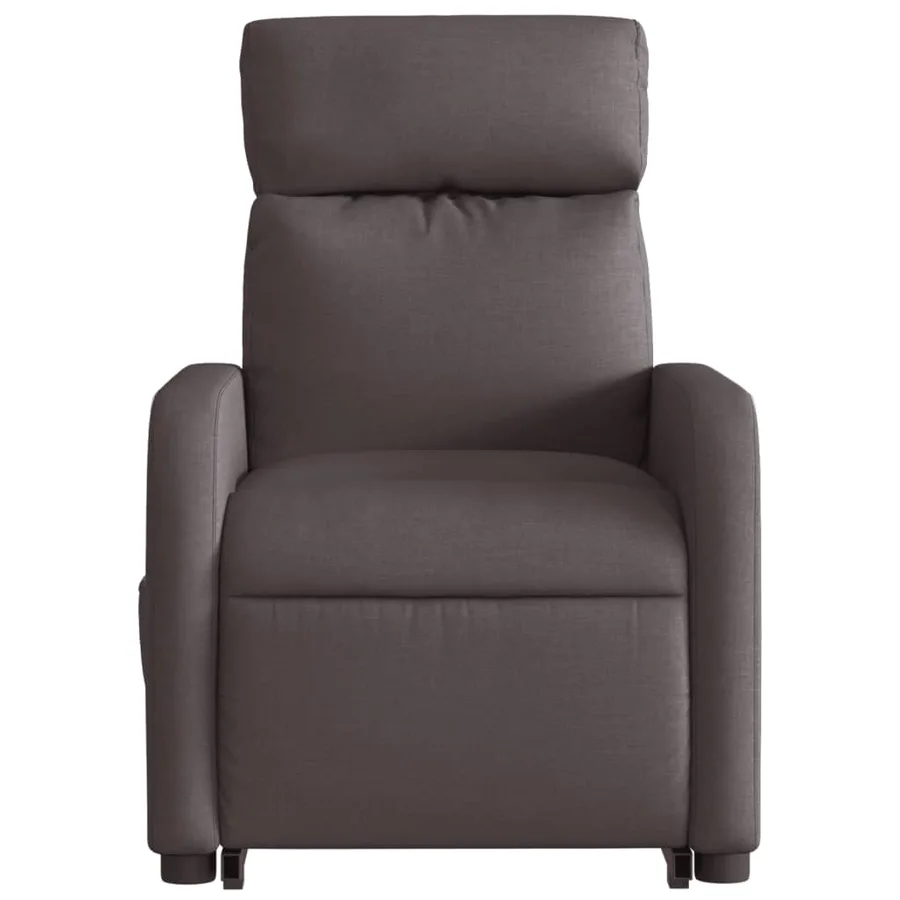 Fauteuil inclinable de massage électrique Marron foncé Tissu - 9