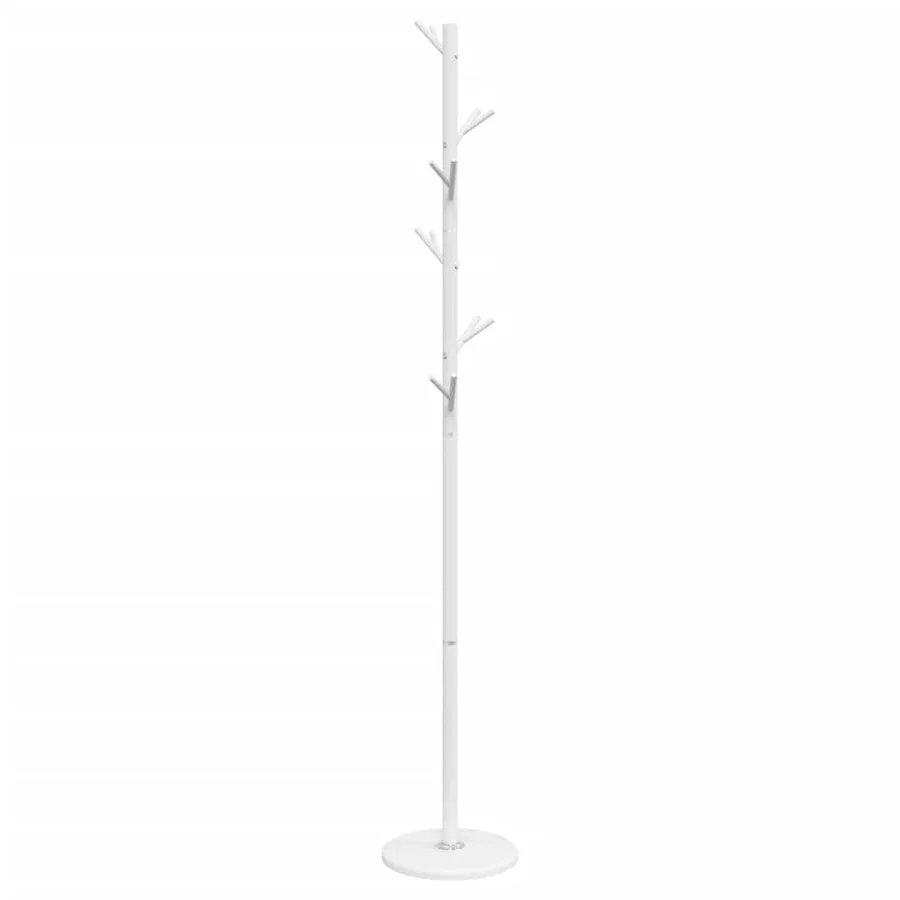 Porte-manteau blanc 175 cm fer enduit de poudre - 6