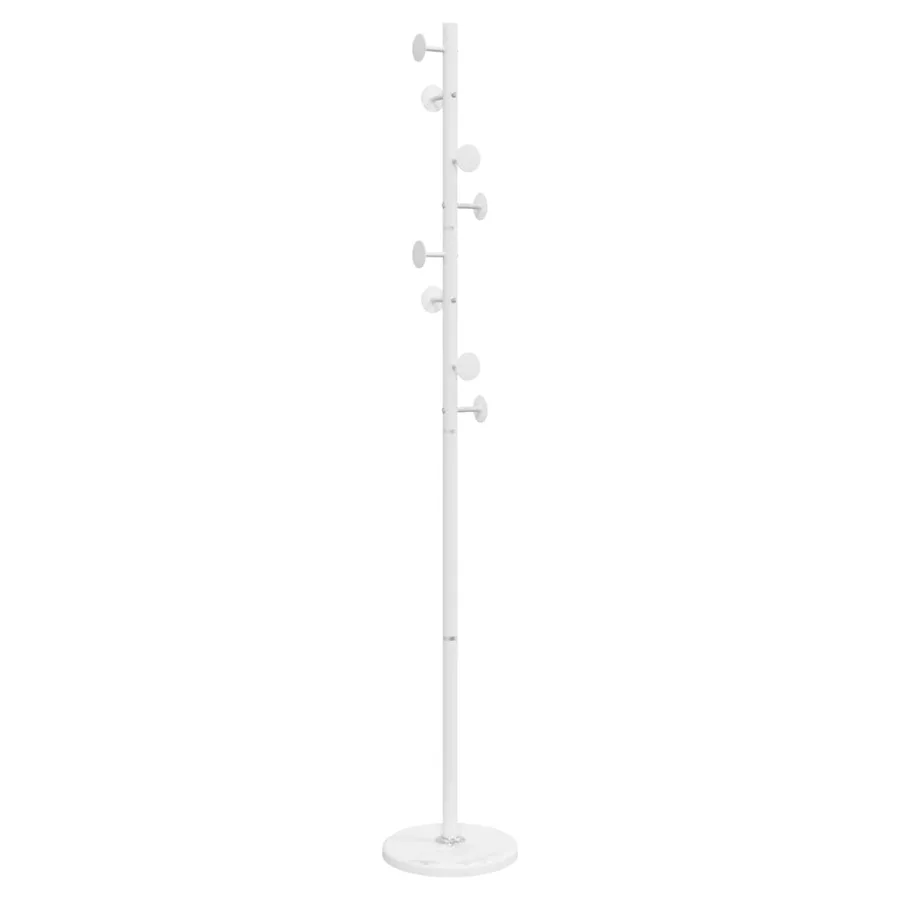 Porte-manteau blanc 176 cm fer enduit de poudre - 2