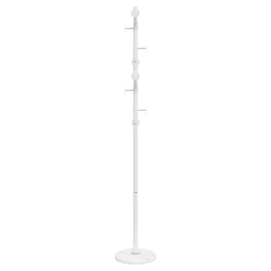 Porte-manteau blanc 176 cm fer enduit de poudre - 5