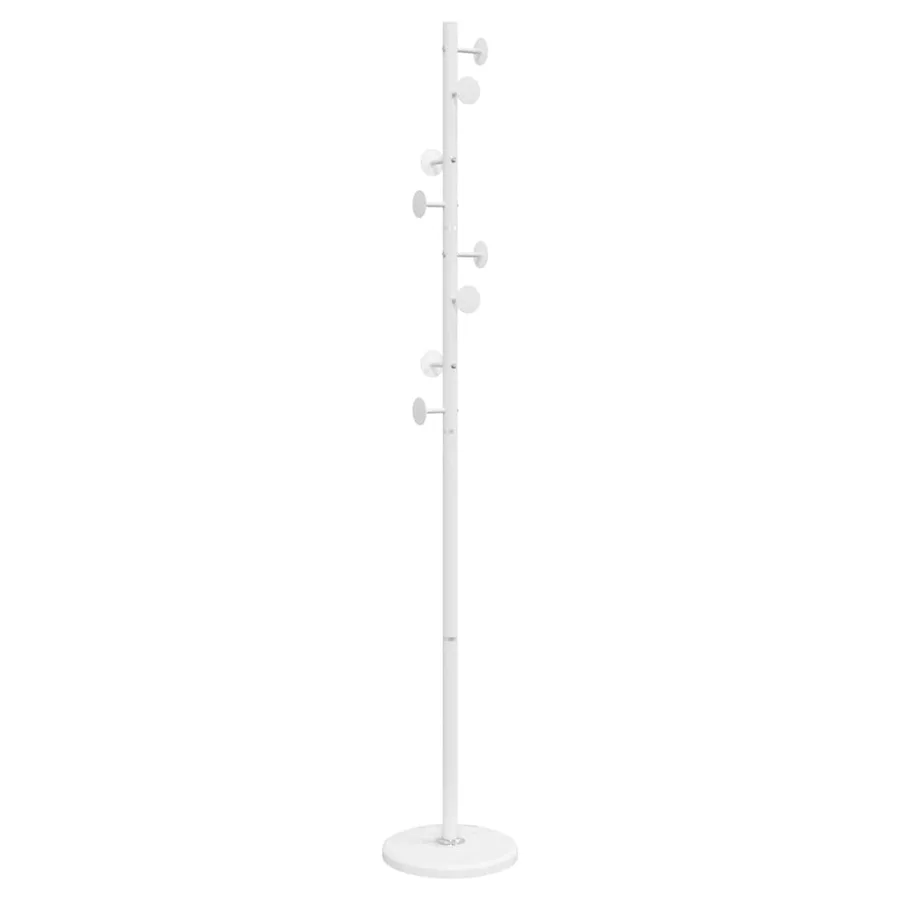 Porte-manteau blanc 176 cm fer enduit de poudre - 6