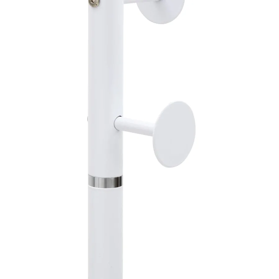 Porte-manteau blanc 176 cm fer enduit de poudre - 7