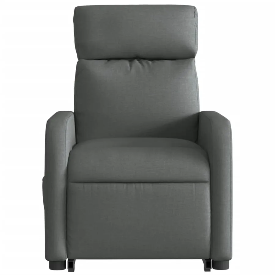 Fauteuil inclinable de massage électrique Gris foncé Tissu - 9
