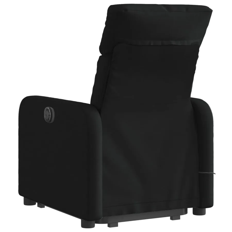 Fauteuil de massage inclinable Noir Tissu - 5