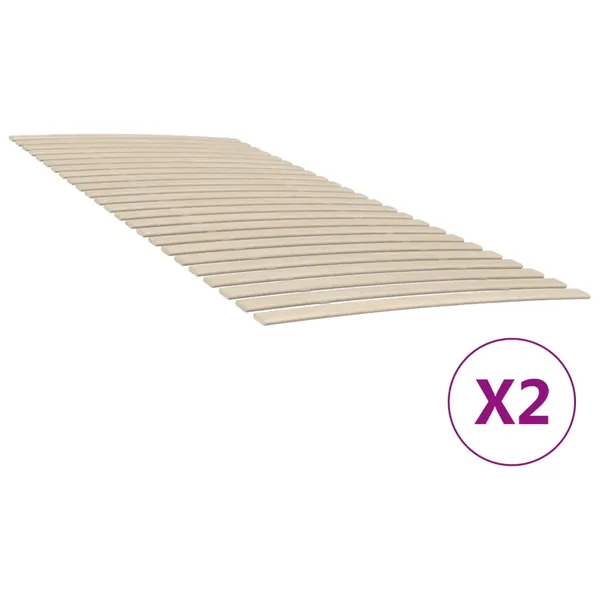 Lattes de rechange pour sommier avec 48 lattes, 2 pièces, 90 x 200 cm