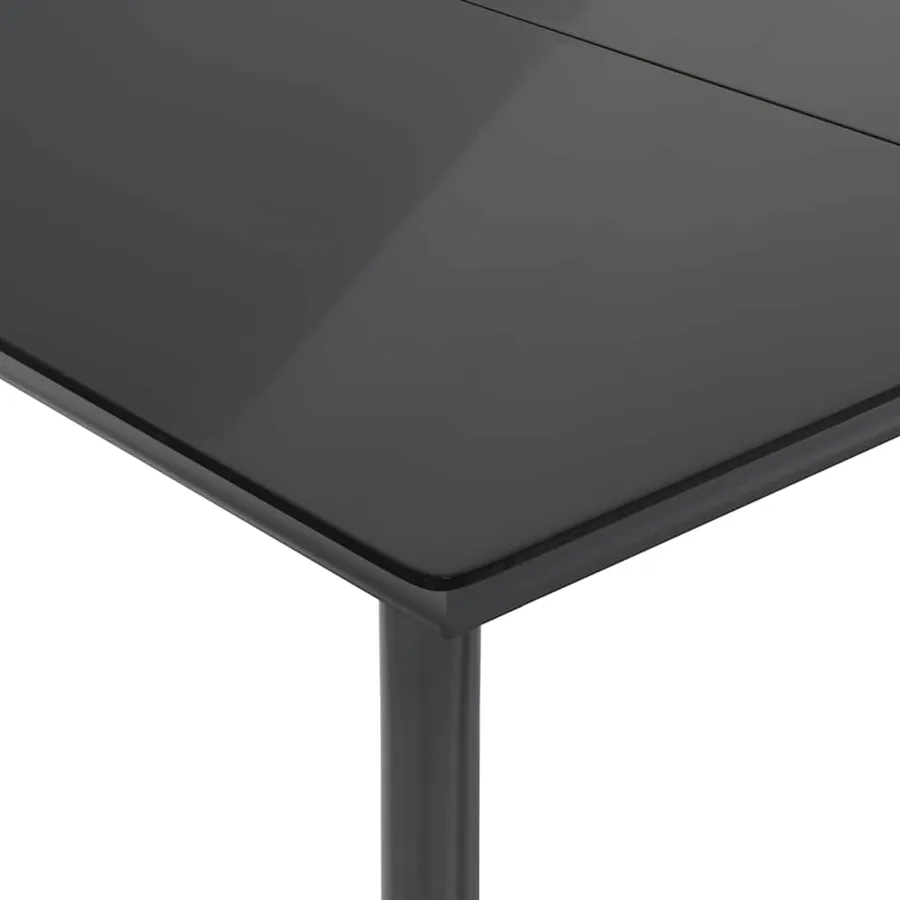 Ensemble à manger de jardin coussins 7pcs Noir Résine tressée - 6