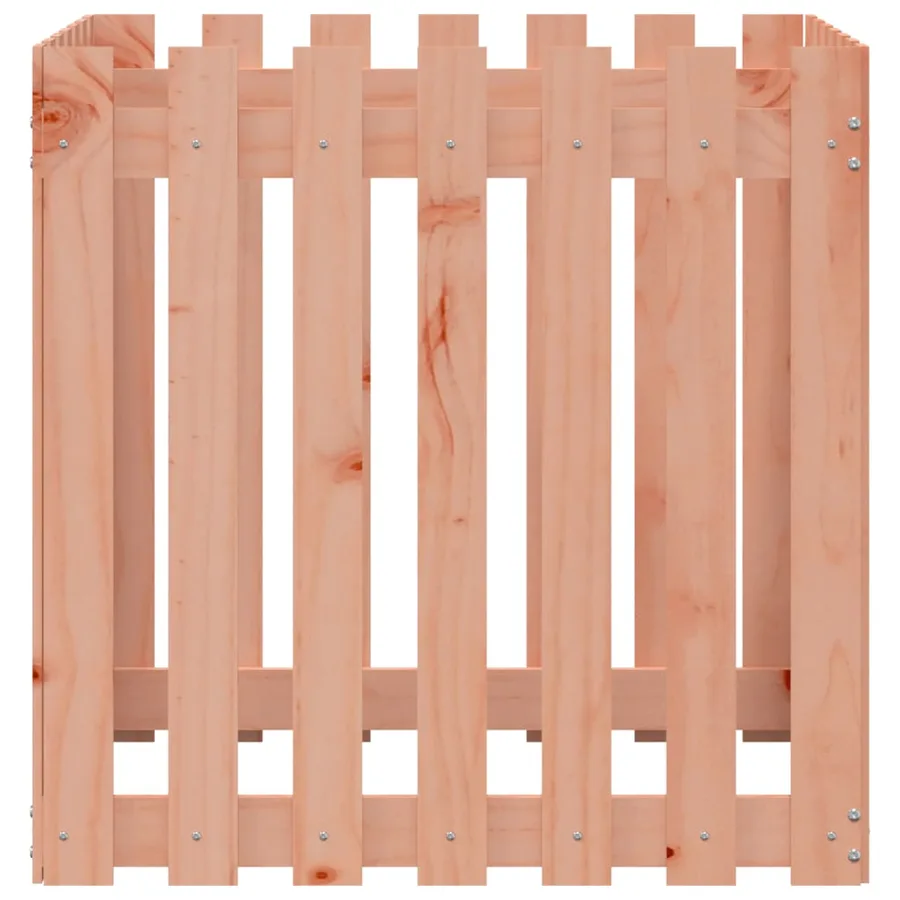 Jardinière avec design de clôture 70x70x70 cm douglas massif - 5