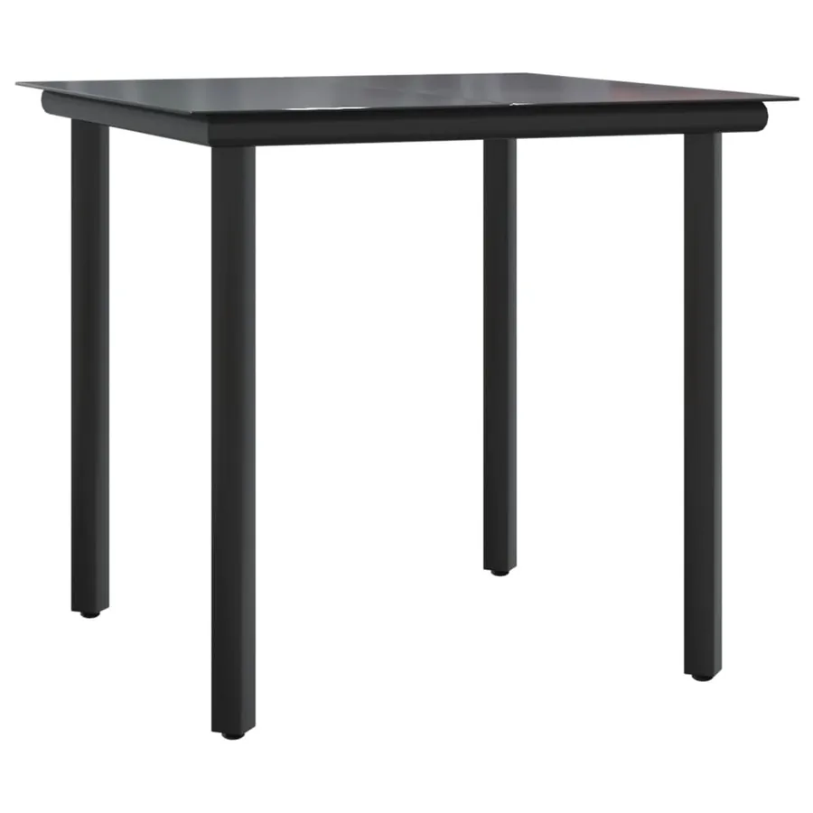 Ensemble à manger de jardin avec coussins 3 pcs Noir - 3