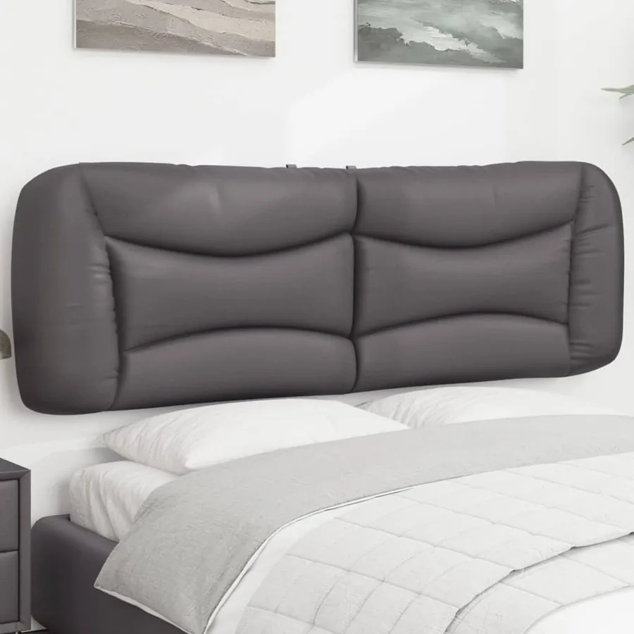 Coussin de tête de lit Hvar gris 160 cm similicuir