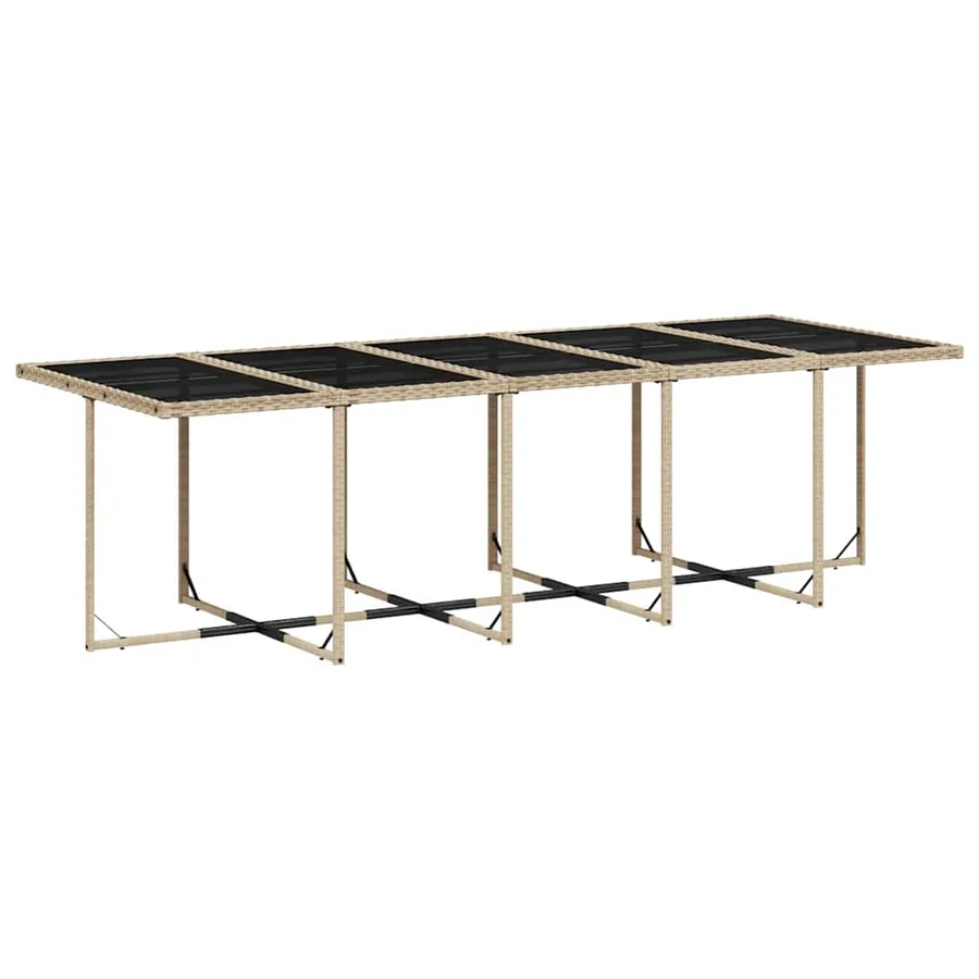 Ensemble à manger de jardin et coussins 15 pcs mélange beige - 4