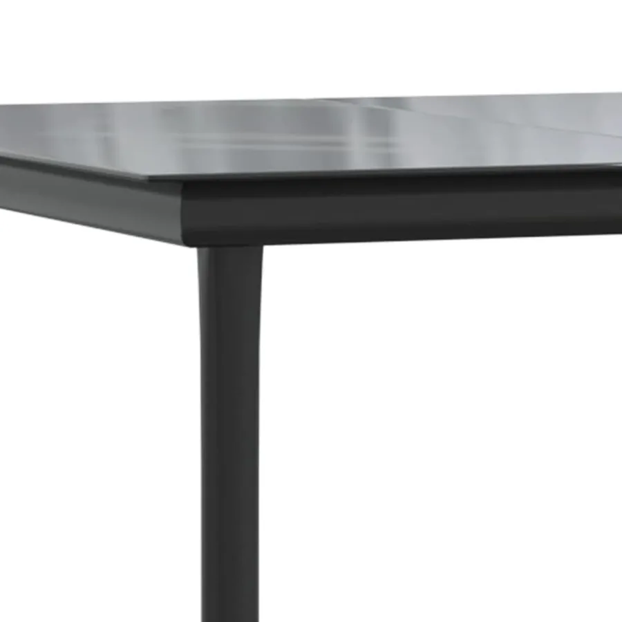Ensemble de bistro 3 pcs avec coussins noir résine tressée - 7