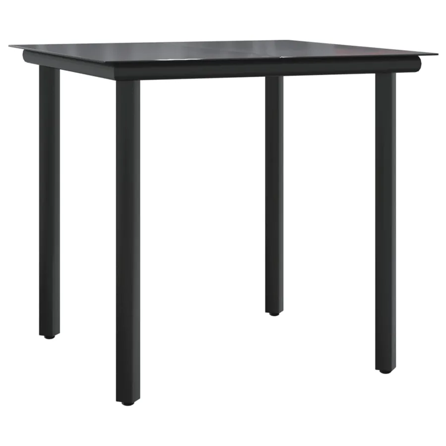 Ensemble à manger de jardin coussins 5pcs Noir Résine tressée - 10
